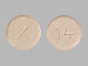 Pill X 14 is Rizatriptan Benzoate 10 mg (base)